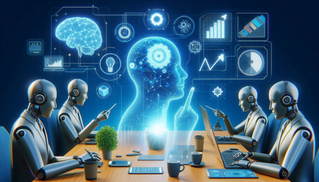 AI in Business powered robot streamlining warehouse operations.