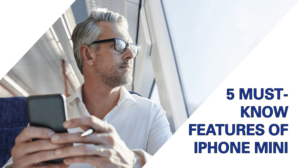 A close-up view of the Top 5 Features of the iPhone Mini You Should Know showcasing its sleek design and vibrant display, with an emphasis on the compact size and modern aesthetics.
