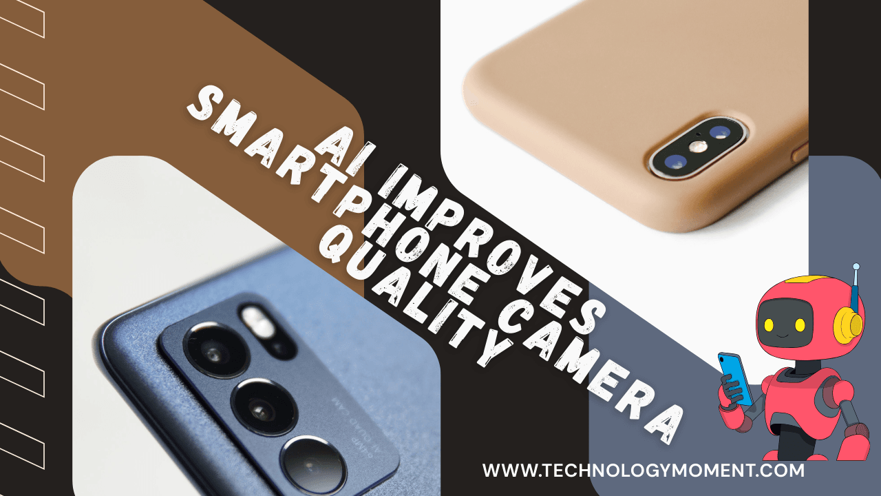 Illustration showing how AI improves smartphone camera quality 2025 with advanced image processing features