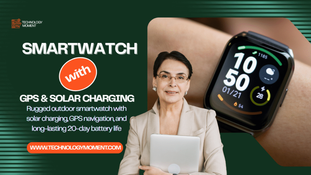 Best smartwatch outdoor GPS solar charging Rugged outdoor smartwatch with solar charging, GPS navigation, and long-lasting 20-day battery life