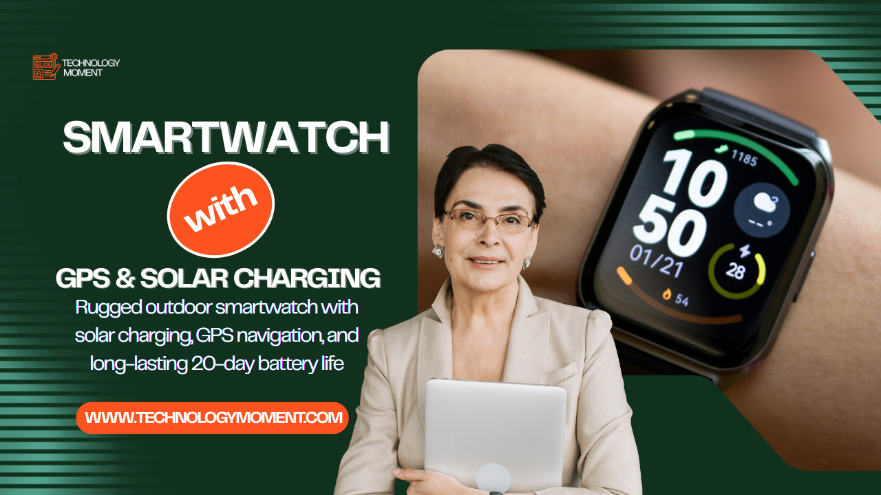 Best smartwatch outdoor GPS solar charging Rugged outdoor smartwatch with solar charging, GPS navigation, and long-lasting 20-day battery life