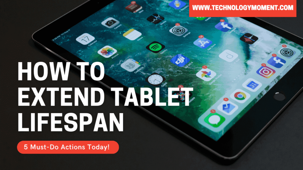 How to Extend Tablet Lifespan : A person cleaning a tablet screen to extend device lifespan