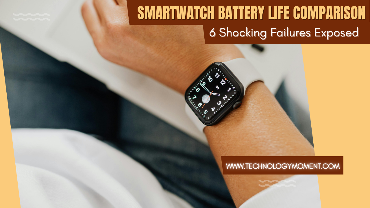Smartwatch battery life comparison chart showing major failures and rapid battery drain issues in popular smartwatch models.
