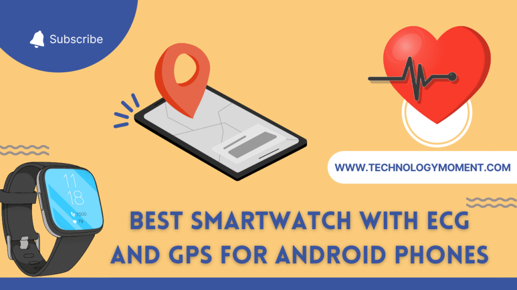 Close-up of the Smartwatch with ECG and GPS for Android Phones features compatible with Android phones