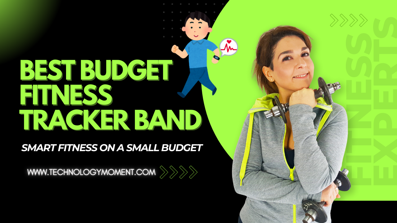 Best budget fitness tracker band showing step count and heart rate tracking on a sleek display