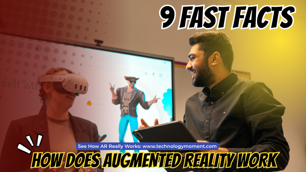 How does augmented reality work showing digital 3D objects over a real-world environment using smartphone AR technology
