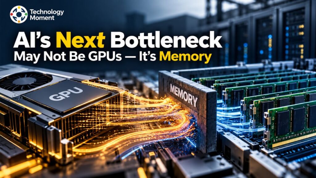 AI Memory Bottleneck illustrated through AI computing systems and high-speed memory infrastructure.