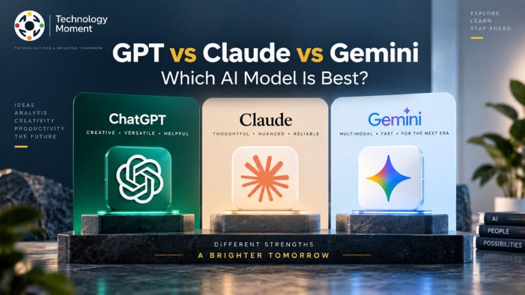 GPT vs Claude vs Gemini: Which AI Model Is Best? — comparison of ChatGPT, Claude, and Gemini AI models.