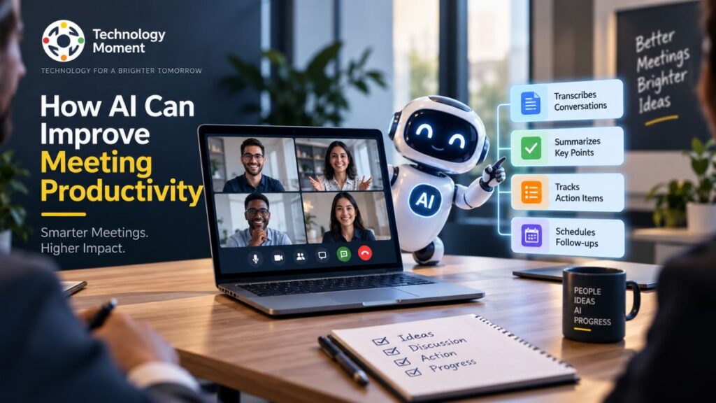 How AI Can Improve Meeting Productivity with AI-powered transcription, summaries, action-item tracking, and follow-up scheduling.